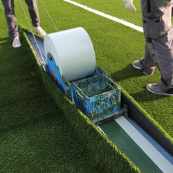 Synthetic turf sports ground for FFC Bergheim in the Lukas Podolski Sportpark