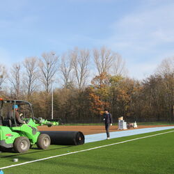 Synthetic turf sports ground for FFC Bergheim in the Lukas Podolski Sportpark